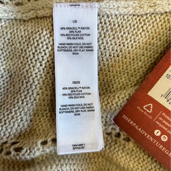 NWT Sherpa Aastha Open Knit Cardigan - Picture 6 of 8